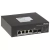 Switch PoE industrial solar gerido inteligente Hikvision DS-3T1506HP-EI-UPS LinkVu, 6 portas, 4x PoE++ 90W, 110W Budget, UPS integrada