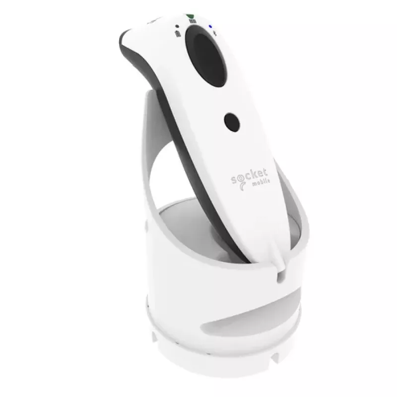 Socket Mobile SocketScan S720 leitor de códigos de barras portátil 1D 2D sem fios Bluetooth branco com base de carregamento