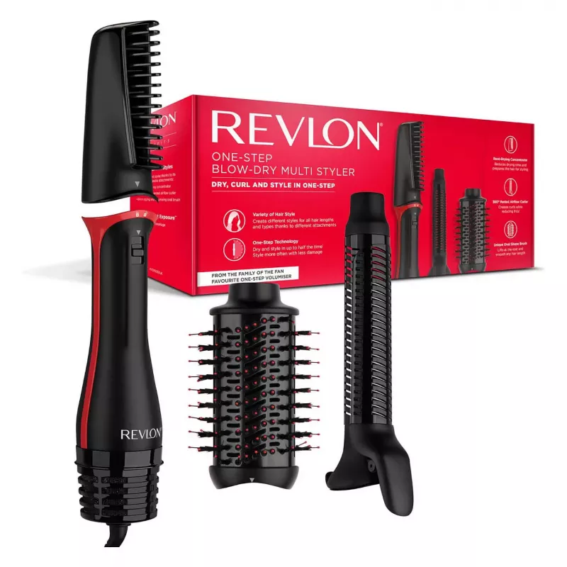 REVLON secador de cabelo e multistyler One-Step OneStep preto vermelho (RVDR5333E)