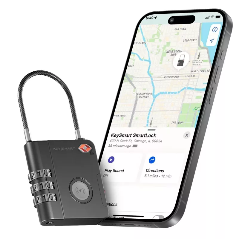 KEYSMART SmartLock cadeado TSA aprovado Find My preto