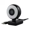 WEMISS CM-A2 Stream Series webcam Full HD com anel de luz, sensor CMOS de 1/3 polegadas, preta