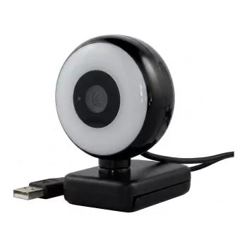 WEMISS CM-A2 Stream Series webcam Full HD com anel de luz, sensor CMOS de 1/3 polegadas, preta