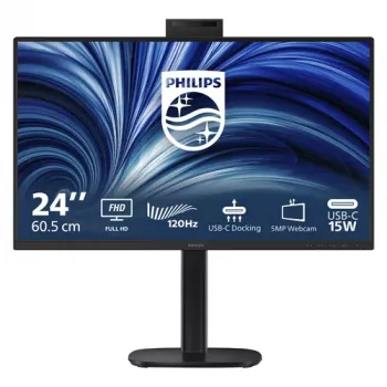 Philips 24B2U3301H monitor IPS Full HD 23,8 polegadas - 75Hz, hub USB-C, webcam e altifalantes integrados