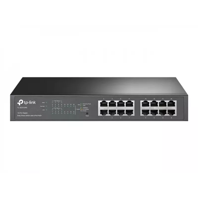 TP-LINK TL-SG1016PE switch Gigabit Easy Smart PoE+ 16 portas (110W, 8 portas PoE+, montagem em rack)