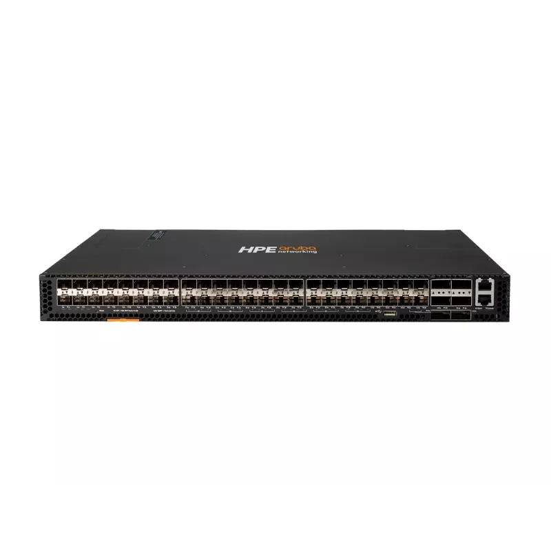 HPE Aruba 8320 switch gerido Layer 3 48 portas 10GbE SFP+ e 6 portas 40GbE QSFP+ com 2x fontes de alimentação 400W, 5x ventoinhas, kit de rack, compatível TAA