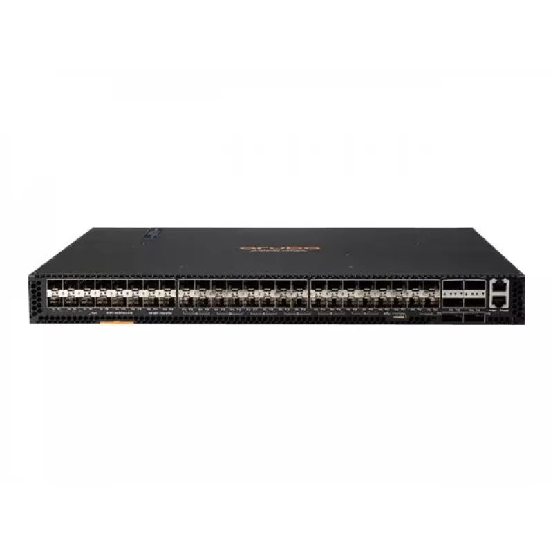 HPE Aruba 8320 switch gerido Layer 3 48 portas 10GbE SFP+ e 6 portas 40GbE QSFP+ com 2x fontes de alimentação 400W, 5x ventoinhas, kit de rack, compatível TAA