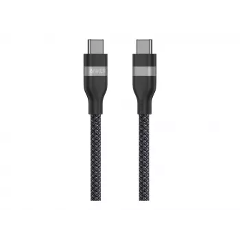 Cabo de carregamento rápido USB C para USB C 240W Upcycled-Braided Anker A82E2 (1,8 m, preto)