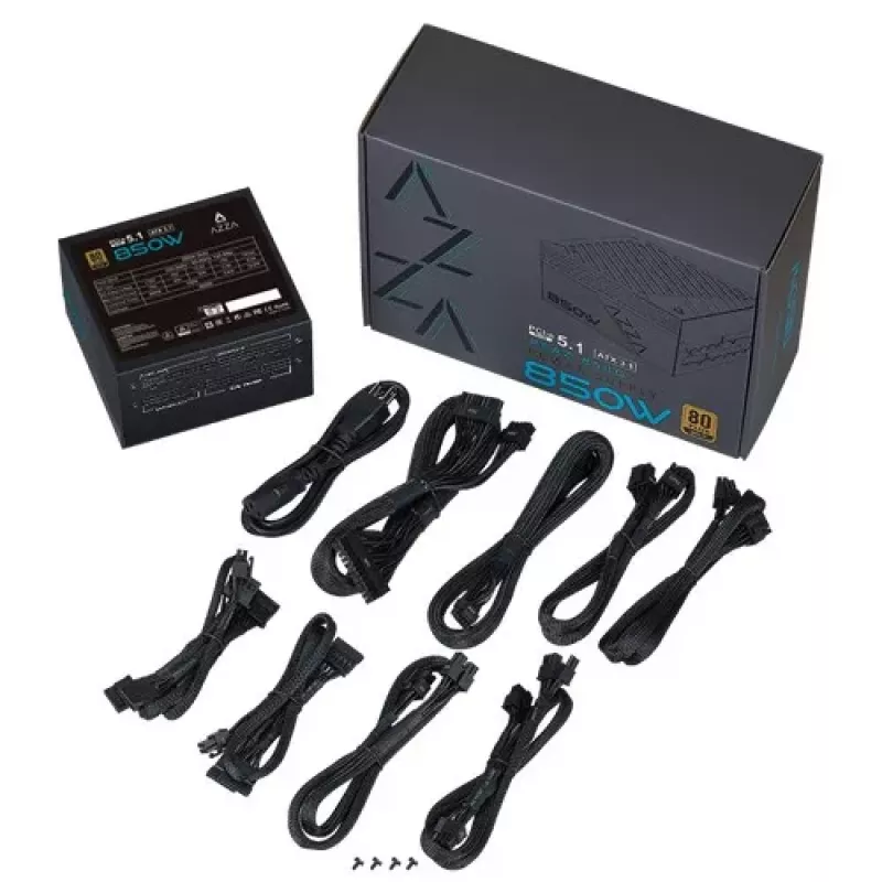AZZA PSAZ-850G 850W Totalmente modular ATX 3.1 PCIe 5.1 80+ Gold Fonte de alimentação