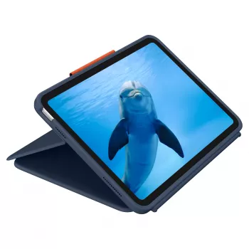 Logitech Rugged Combo 4 Touch capa de teclado com trackpad para Apple iPad 10.ª geração - Classic Blue - Pan Nordic QWERTY