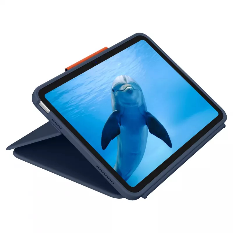 Logitech Rugged Combo 4 Touch capa de teclado com trackpad para Apple iPad 10.ª geração - Classic Blue - Pan Nordic QWERTY