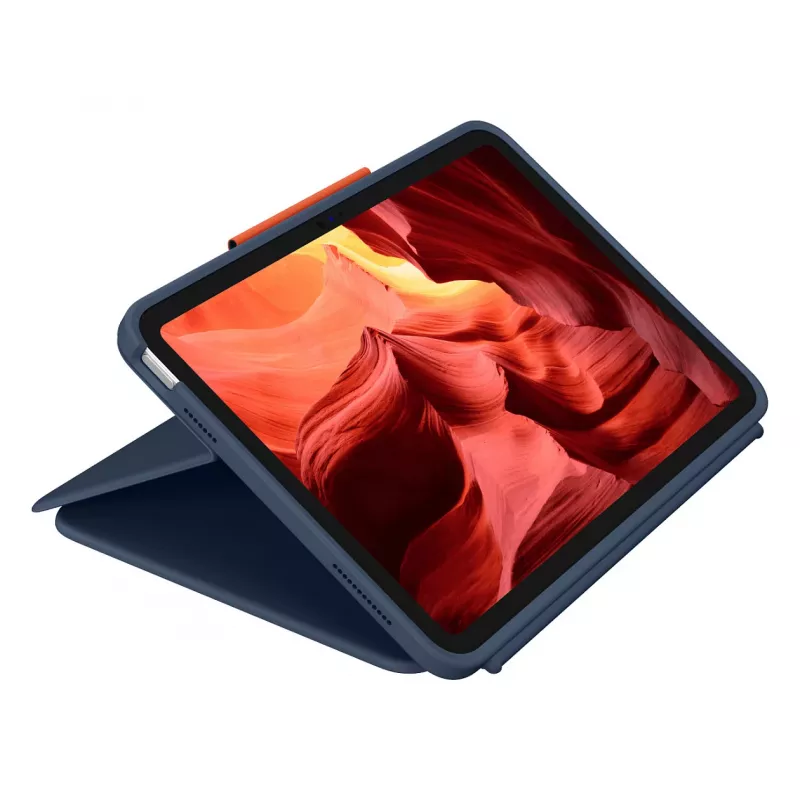 Logitech Rugged Combo 4 Touch capa de teclado com trackpad para Apple iPad 10.ª geração - Classic Blue - Pan Nordic QWERTY