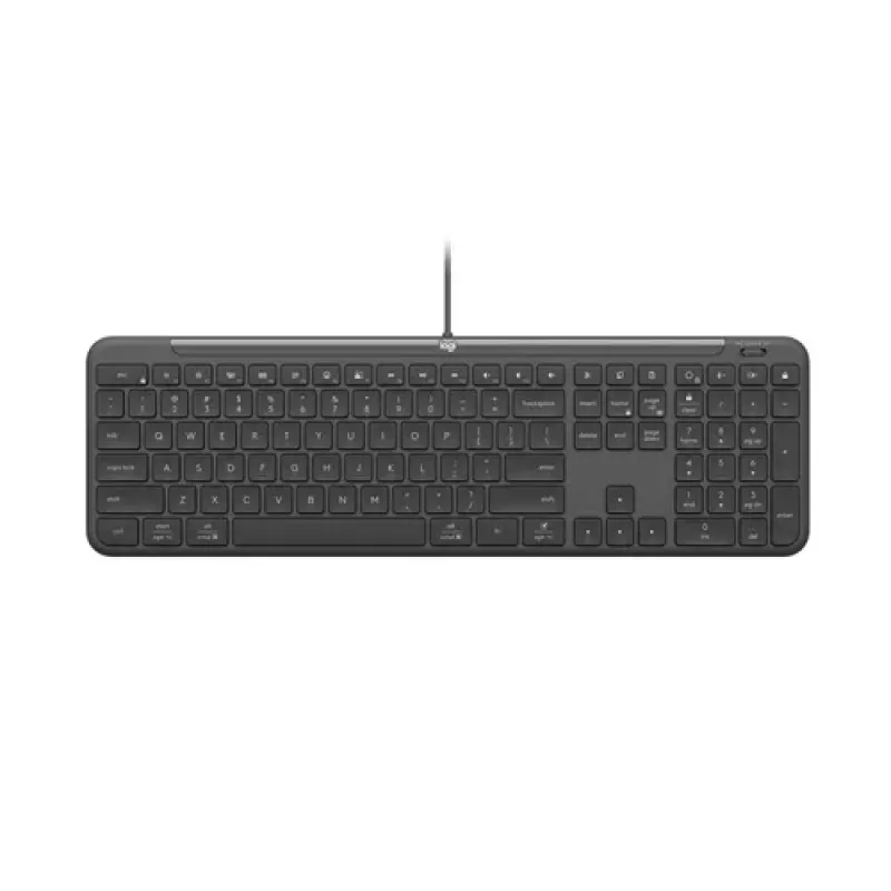 Logitech Signature Slim Wired K620 para Empresas, layout suíço, grafite