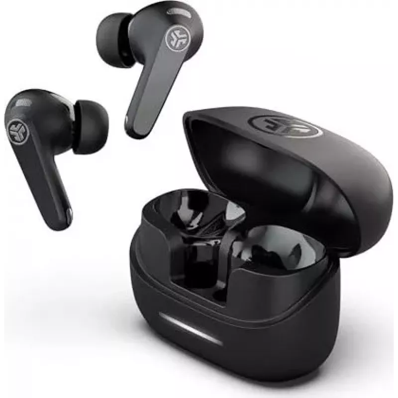 JLab JBuds ANC Pods Auscultadores True Wireless com cancelamento ativo de ruído, IP55, Preto