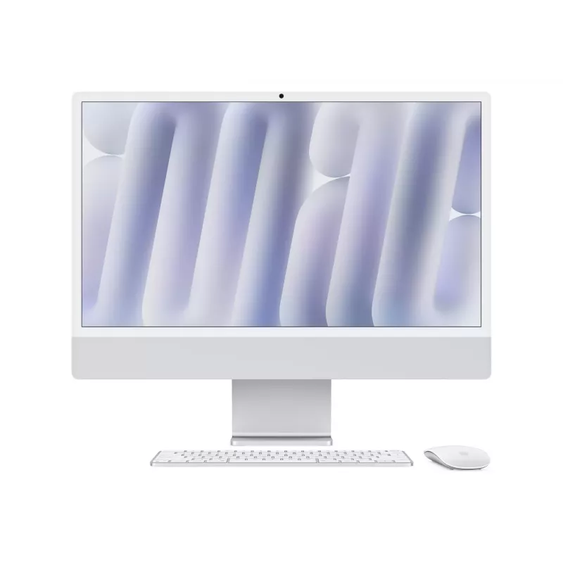 Apple iMac 24 polegadas 4.5K Retina, Apple M4 8C CPU, 8C GPU/16GB/256GB SSD/Prata/Teclado Russo