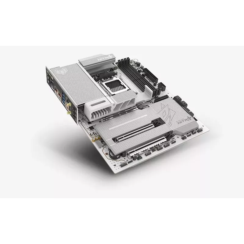 SAPPHIRE NITRO+ X870EA PHANTOMLINK P.E Placa-Mãe, AMD X870E, Socket AM5, DDR5, Wi-Fi 7, Branco/Preto