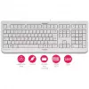 Cherry KC 1000 Teclado - Pan Nordic - Cinzento Claro
