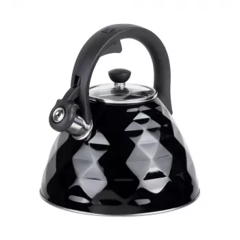 Chaleira assobiadora RESTO 3L aço inoxidável prateado/preto 90610