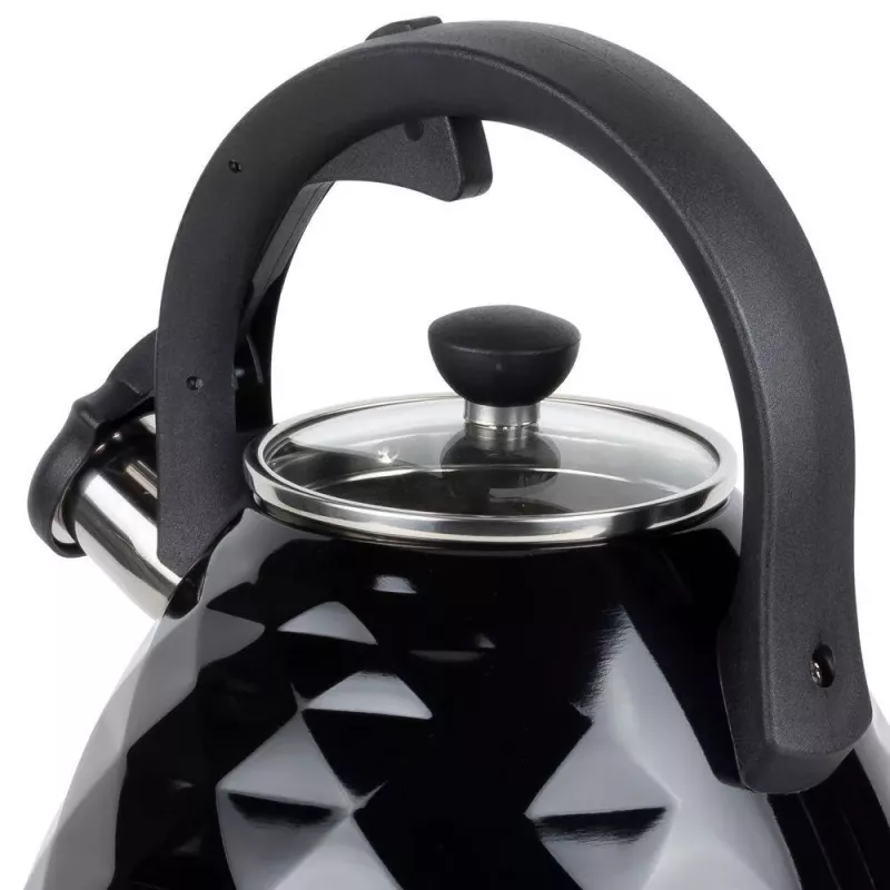 Chaleira assobiadora RESTO 3L aço inoxidável prateado/preto 90610