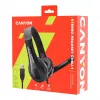 CANYON Headset para PC CHSU-1 PC Mic USB 2m Preto