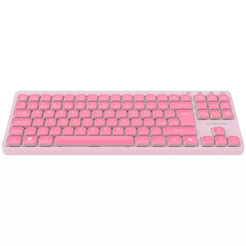 Teclado CANYON OnType 10 Low Profile EN com fios Rosa