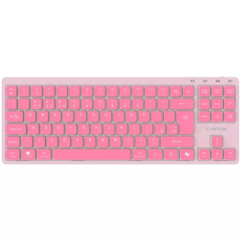 Teclado CANYON OnType 10 Low Profile EN com fios Rosa