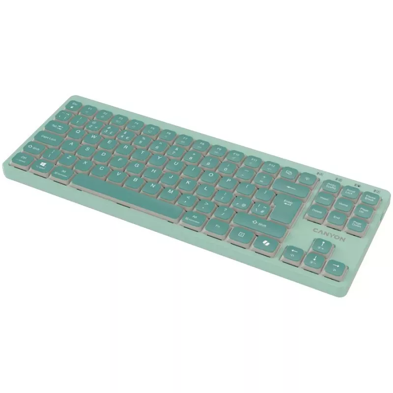 Teclado CANYON OnType 10 Low Profile EN com fios Verde