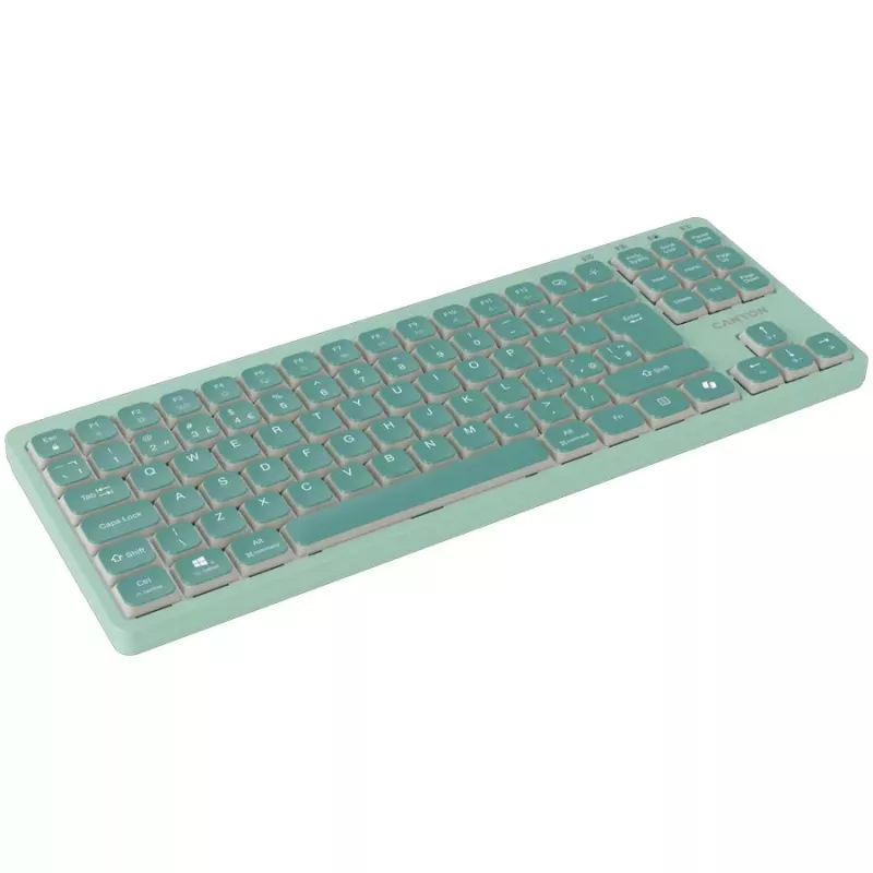 Teclado CANYON OnType 10 Low Profile EN com fios Verde