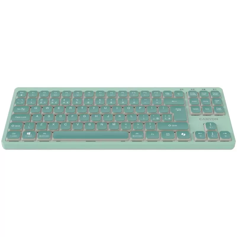 Teclado CANYON OnType 10 Low Profile EN com fios Verde