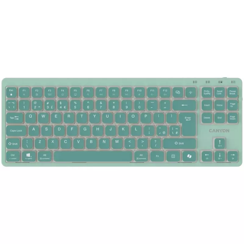 Teclado CANYON OnType 10 Low Profile EN com fios Verde