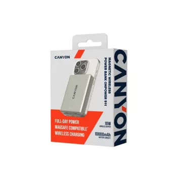 Power Bank Magnética CANYON OnPower 511 PD20W 10000mAh Alumínio Star Grey