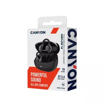 Headset com clipes de orelha OWS CANYON OnFlow 14 Preto