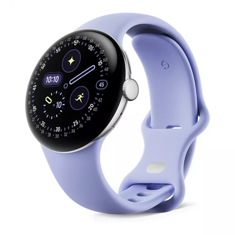 Google Pixel Watch 4 - 41 mm - Alumínio Polished Silver - Iris Active Band - Smartwatch Wear OS