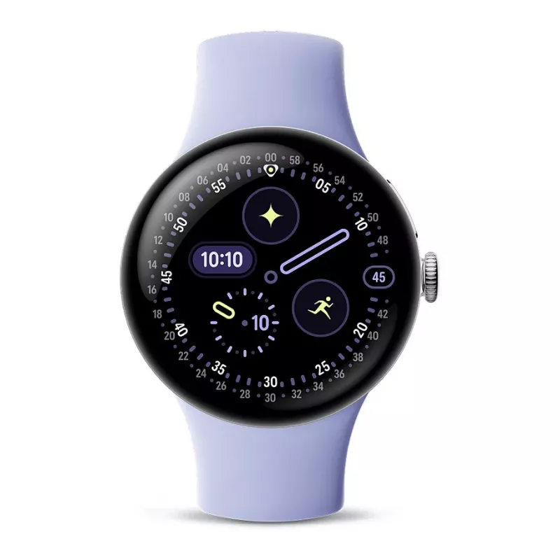 Google Pixel Watch 4 - 41 mm - Alumínio Polished Silver - Iris Active Band - Smartwatch Wear OS