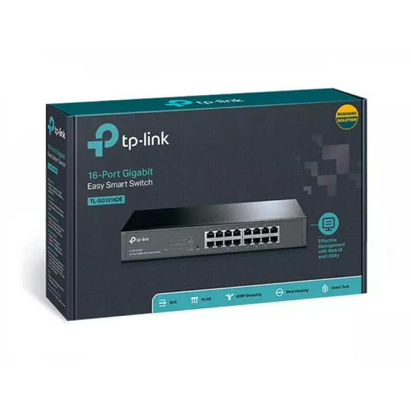 Switch TP-Link TL-SG1016DE 16 portas Gigabit Easy Smart