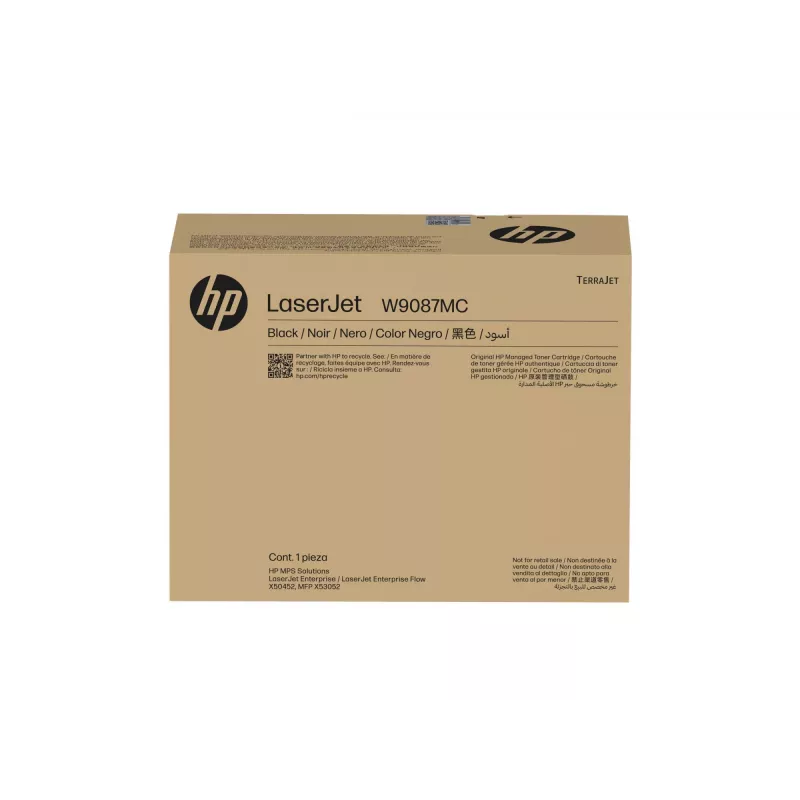 HP W9087MC Cartucho de toner Managed LaserJet preto, 30.000 páginas