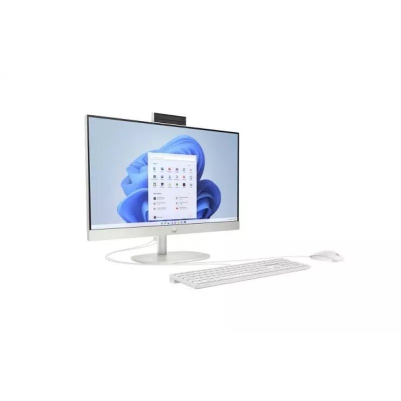 HP All-in-One 24-cr0048na computador de secretária, ecrã FHD IPS de 23,8 polegadas, Intel Core i5-1334U, 8 GB RAM, 512 GB SSD, Windows 11 Home, branco (recondicionado)