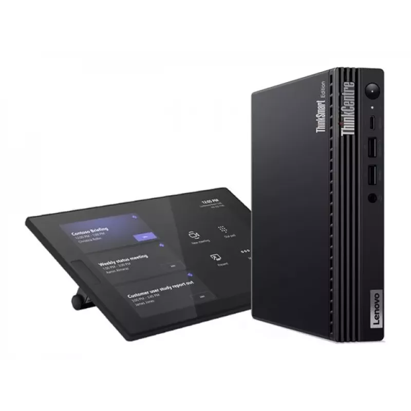 Lenovo ThinkSmart Tiny Kit 12XH000BMT kit de videoconferência, Intel Core i3-13100T, 16GB DDR4, 256GB SSD, ThinkSmart Controller, Windows 11 IoT Enterprise