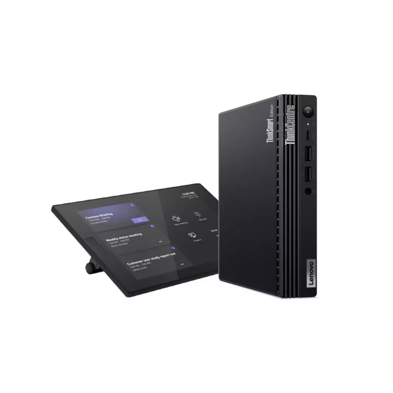 Lenovo ThinkSmart Tiny Kit 12XH000BMT kit de videoconferência, Intel Core i3-13100T, 16GB DDR4, 256GB SSD, ThinkSmart Controller, Windows 11 IoT Enterprise