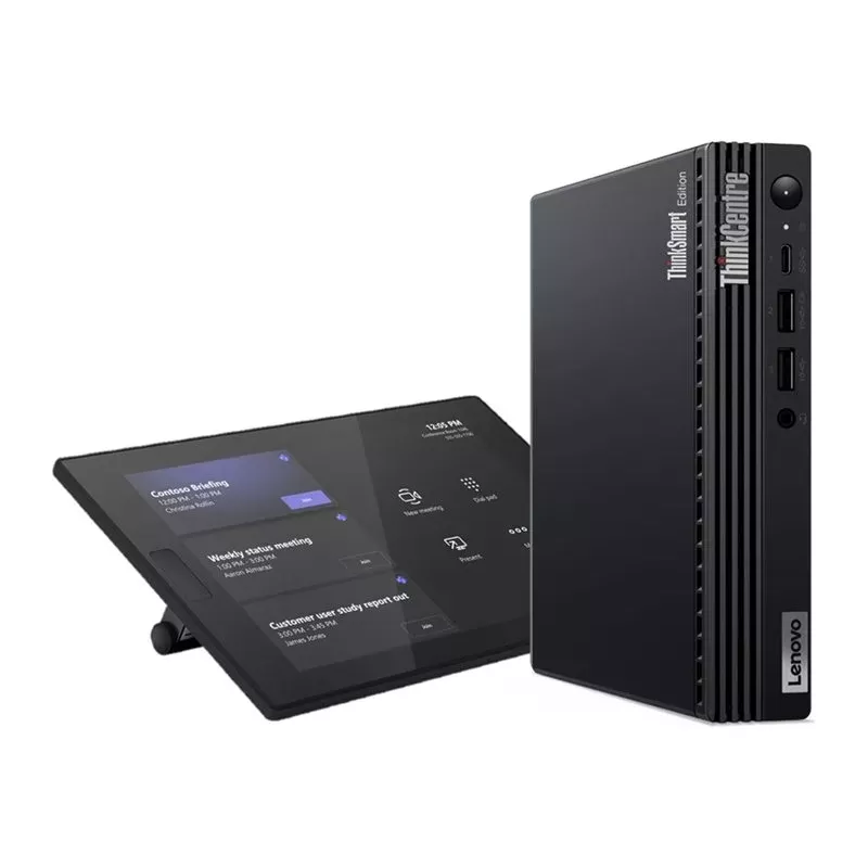 Lenovo ThinkSmart Tiny Kit 12XH000BMT kit de videoconferência, Intel Core i3-13100T, 16GB DDR4, 256GB SSD, ThinkSmart Controller, Windows 11 IoT Enterprise
