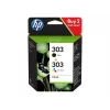 Tinteiro original HP 303 preto/tricolor, pack de 2