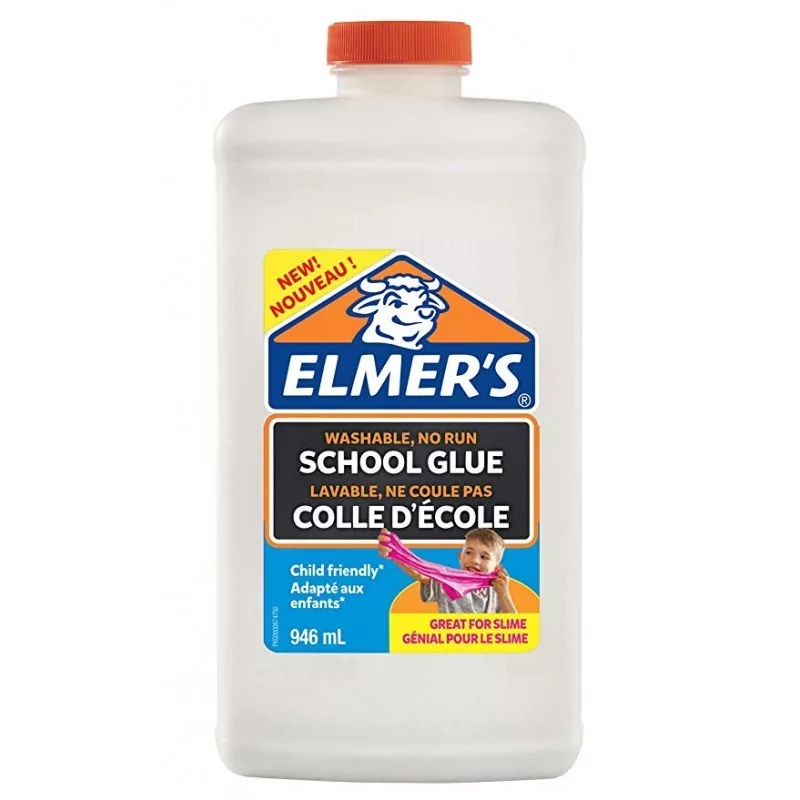 Elmer's 2079104 cola líquida - 946 ml (32 fl oz) - PVA lavável, seca transparente - frasco de pressão