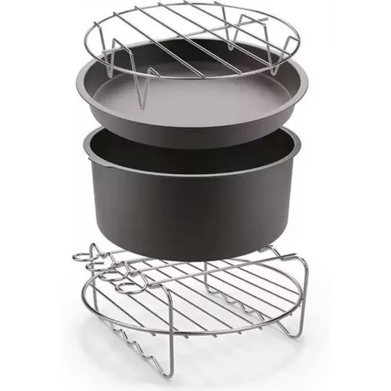 TEFAL Easy Fry conjunto de acessórios para modelos de fritadeira de ar OBH Nordica XXL - tabuleiro, suporte para espetos, 5 espetos