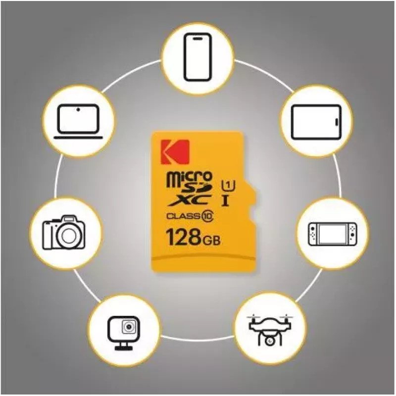 Kodak MicroSDXC 128GB UHS-I U3 Cartão de memória Ultra