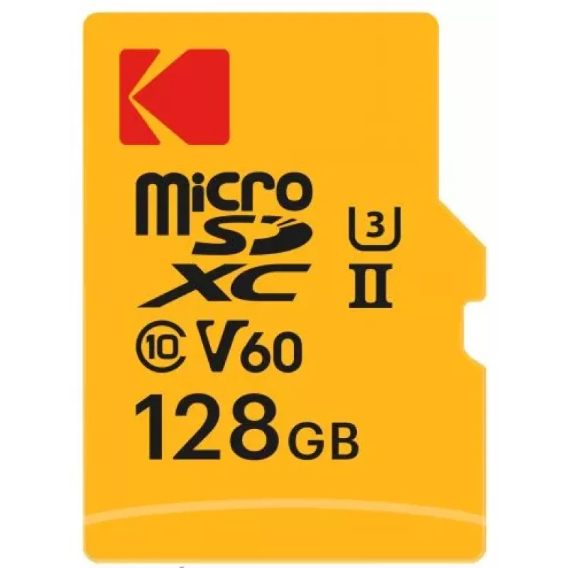 Cartão microSDXC Kodak 128GB UHS-II U3 A1 V60 Ultra Pro