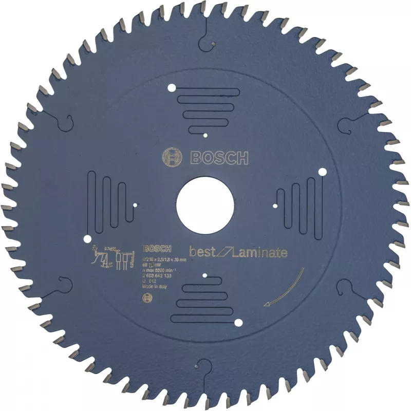 Bosch 2608642133 lâmina de serra circular para laminado, 216 x 30 mm, 1,8/2,5 mm, HLTCG