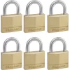 Master Lock 140EURSIX pack de 6 cadeados com a mesma chave 22 mm corpo de latão