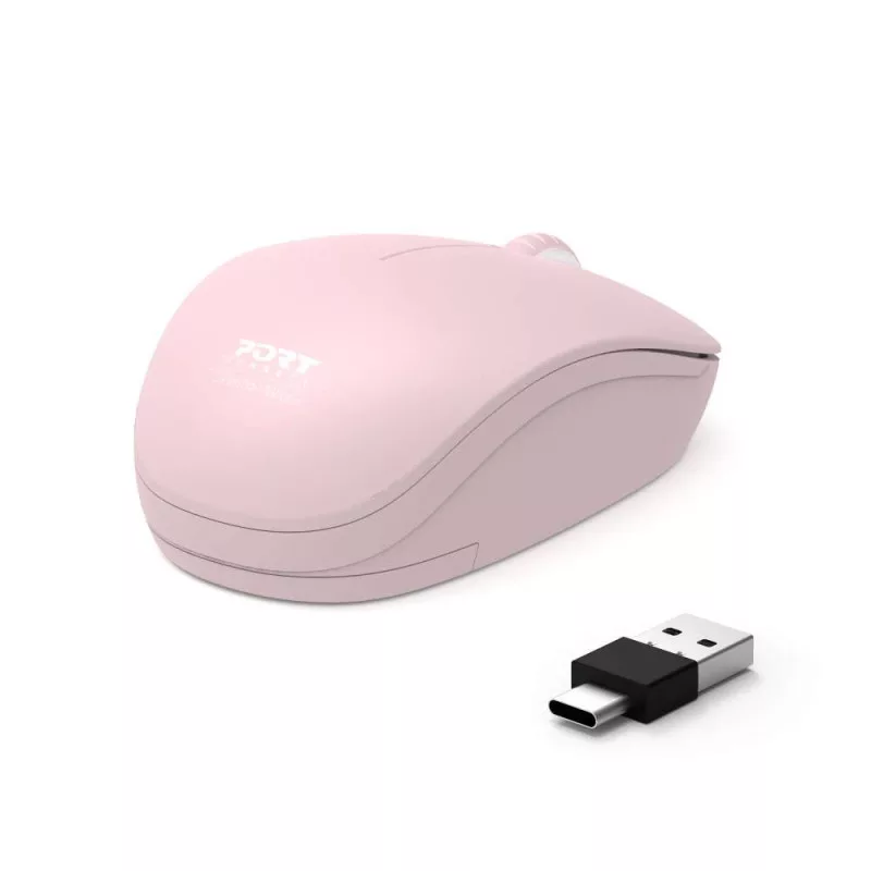 PORT CONNECT Mouse Collection II Sem fios 2,4 GHz Rosa