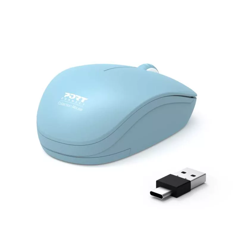 PORT CONNECT Mouse Collection II Sem fios 2,4 GHz Azul-pastel