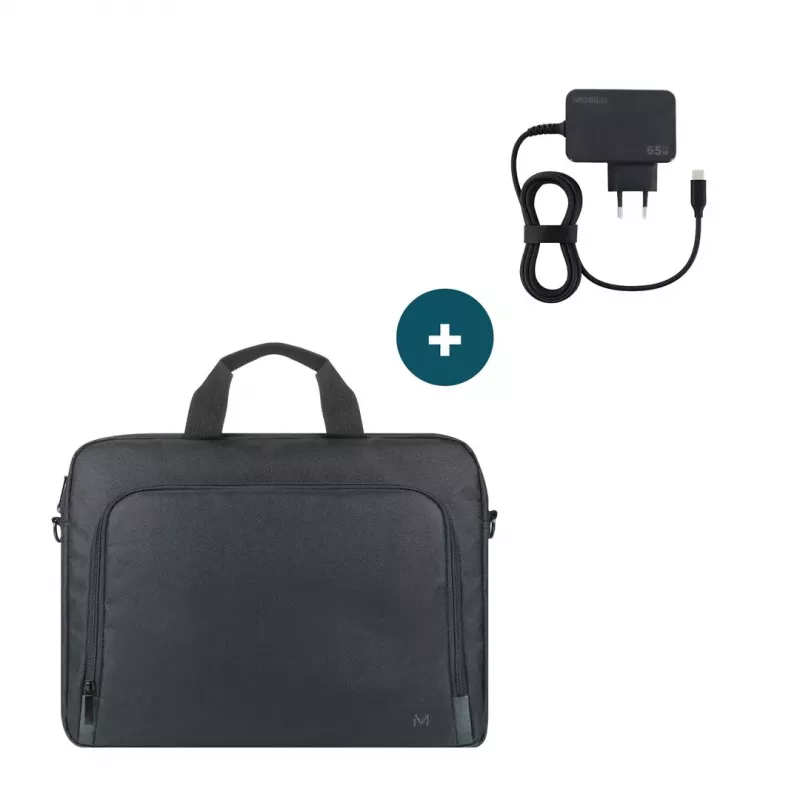 Mobilis TheOne Briefcase Toploading 14-16 + carregador de portátil 65W