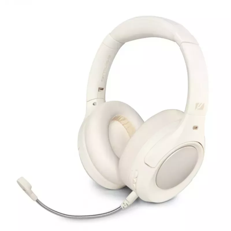 Muse M-295 ANCW auscultadores over-ear sem fios com cancelamento ativo de ruído, branco